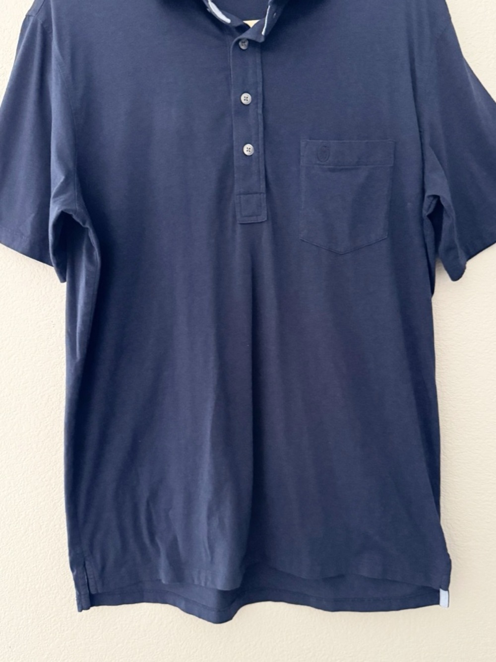 Greyson Spirit Polo Shirt Mens Medium Pima Cotton Navy Blue Golf Classic Sporty - Picture 6 of 9